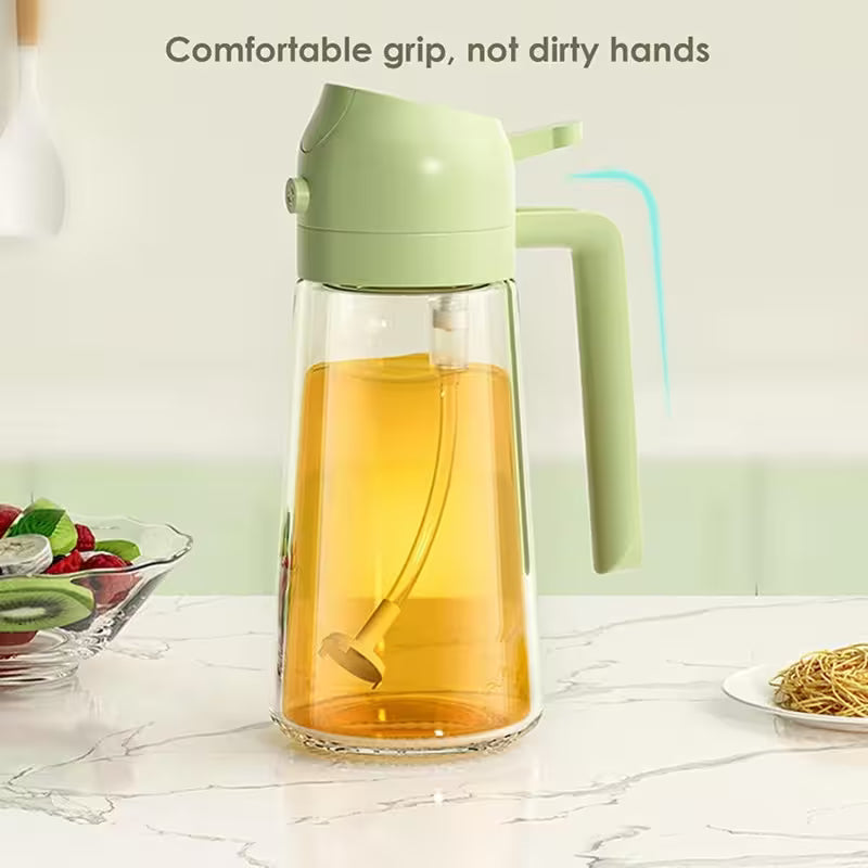 2 in 1 Glass Oil Sprayer & Dispenser - 500ml