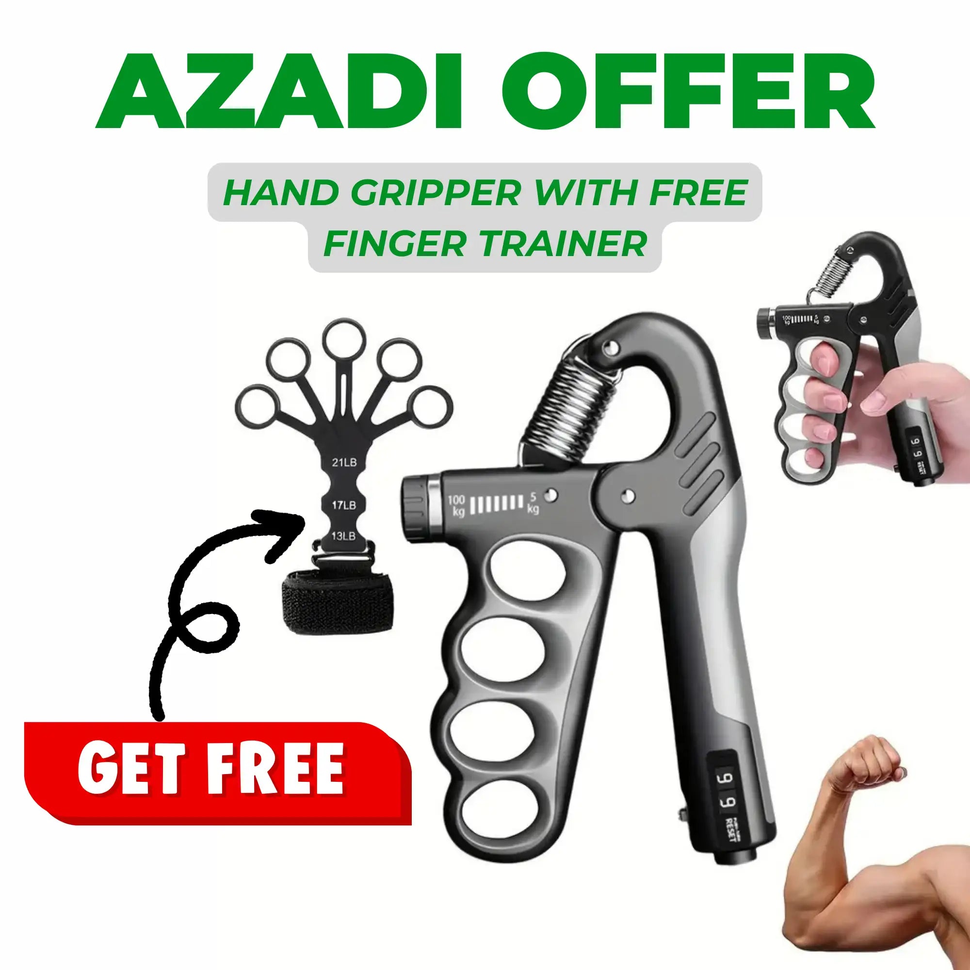 Bundle Offer – Hand Gripper with Free Finger Trainer