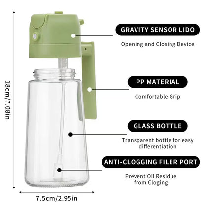 2 in 1 Glass Oil Sprayer & Dispenser - 500ml