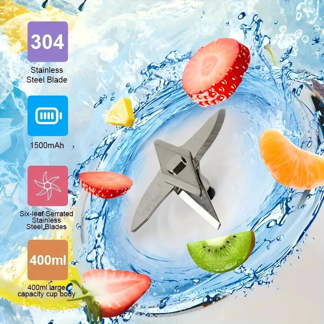 Portable Rechargeable Blender - 2 in 1 Juicer & Travel Cup
