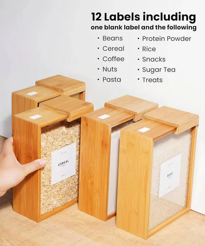 Bamboo Food Dispenser & Storage Container