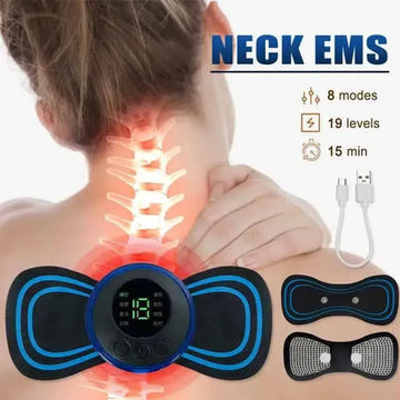 Smart EMS Neck Massager – Rechargeable Electric Pulse Therapy for Cervical Pain Relief