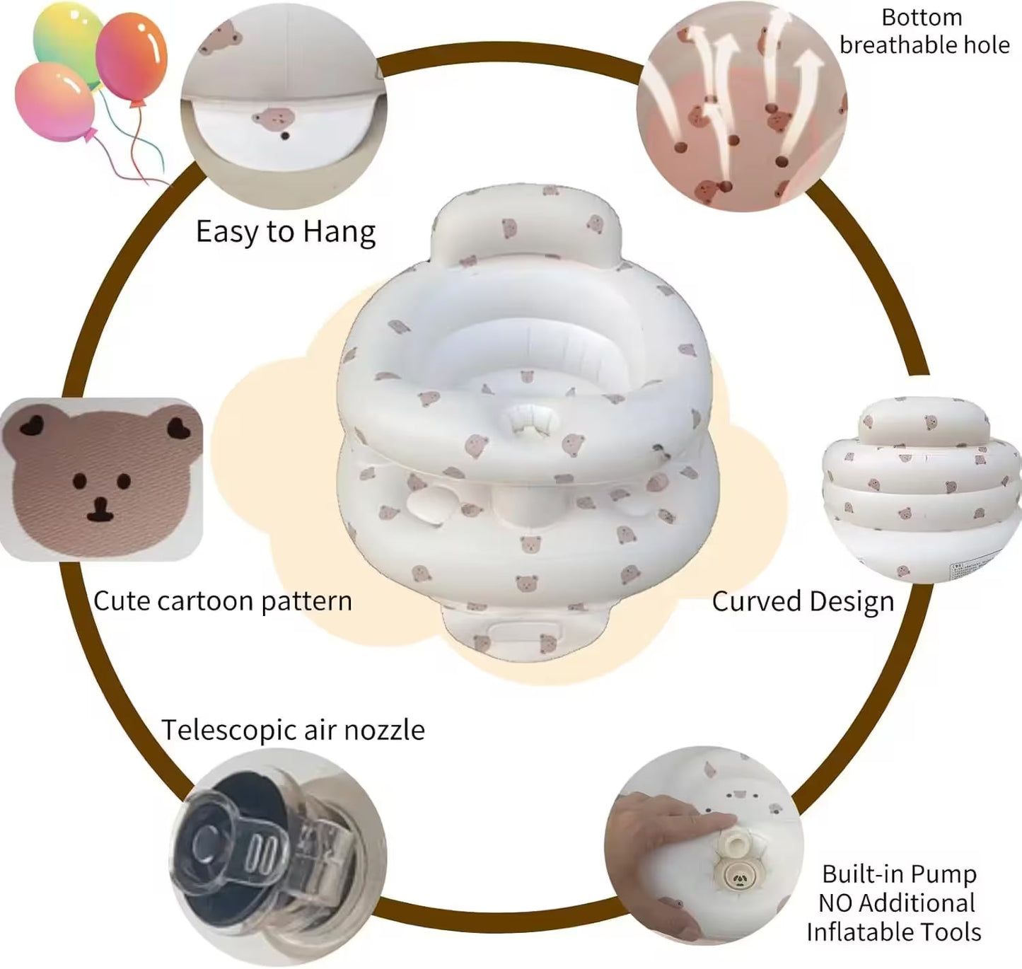Multifunctional Baby Support Seat – Inflatable & Portable
